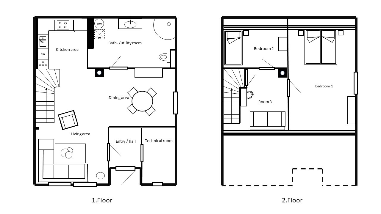 Plantegning, sketch.